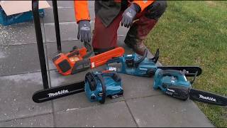 Unboxing and Test NEW Makita Battery Chainsaw 2020 DUC306 [upl. by Cnut]