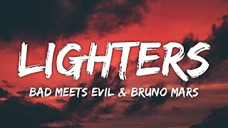 Bad Meets Evil amp Bruno Mars  Lighters Lyrics [upl. by Elitnahc]