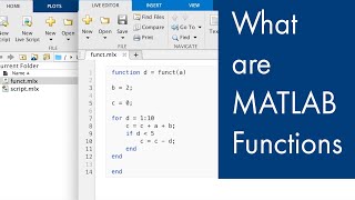 What Are Functions in MATLAB  Managing Code in MATLAB [upl. by Lundell]