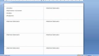 Etikettendruck in Word 2007 [upl. by Zehcnas]