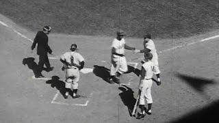 WS1956 Gm1 Robinsons solo home run off Ford [upl. by Nosnehpets]