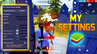 Bluestacks 5 NEW best headshot free fire settings 🎯 Keymapping  Custom HUD [upl. by Arlee]