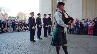 The Last Post ceremony at Menin Gate Ypres Belgium 18 April 2018 [upl. by Proulx]