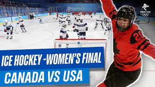 Canada vs USA  Womens Ice Hockey Gold Medal Match  Full Replay  Beijing2022 [upl. by Chiaki]