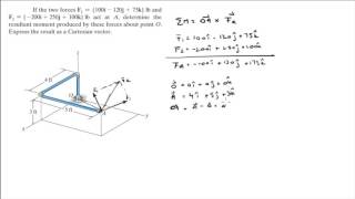 Determine the resultant moment produced by these forces about point O [upl. by Einon]