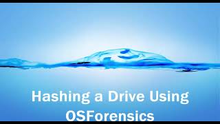 Hashing a Drive Using OSForensics [upl. by Gerita]