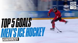 Top 5 Goals  Mens Ice Hockey Day 3  Gangwon 2024 [upl. by Lukey916]