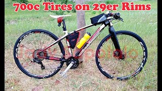 Road bike 700c Tires on MTB 29er Rims [upl. by Gran]