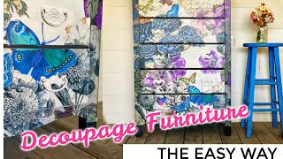 how to decoupage furniture the easy way [upl. by Turpin]