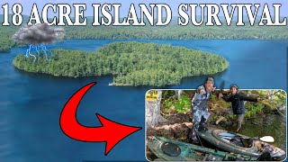 18 Acre Island Survival Challenge  No Food No Water No Permission to Dual Survival Challenge [upl. by Sobel]