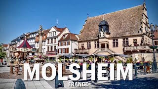 Molsheim City Street Tour Alsace France  Romantic and Beautiful [upl. by Sllew]