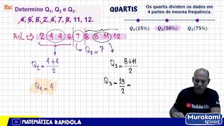 QUARTIS DADOS SIMPLES  1º 2º e 3º QUARTIL [upl. by Jan994]