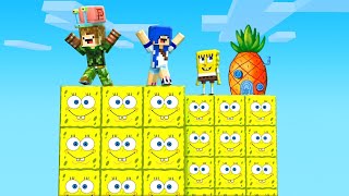 ILHA DO BOB ESPONJA  MINECRAFT ILHA LUCKY BLOCK [upl. by Fin594]