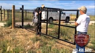 Denver Cantilever Driveway Gate Installation [upl. by Assirrak218]