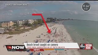 Beach brawl on St Pete Beach was captured by a drone [upl. by Adella490]