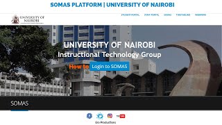 How to login to SOMAS Platform  UoN First Years Orientation  University of Nairobi Freshers [upl. by Phio759]