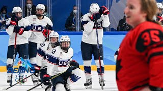 US rally falls short as Canada reclaims womens hockey gold  Winter Olympics 2022  NBC Sports [upl. by Norrahc]