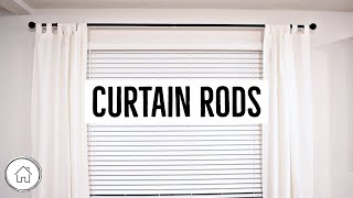 DIY How to hang curtain rods  EASY project [upl. by Nytsua739]