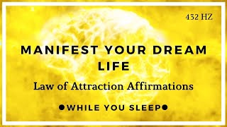 Manifest While You Sleep  LAW OF ATTRACTION Affirmations [upl. by Anelim]