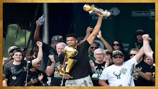 Best Moments from the Milwaukee Bucks 2021 NBA Championship Parade 🏆 [upl. by Enilrae]