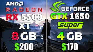 RX 5500 XT vs GTX 1650 SUPER Test in 10 Games [upl. by Marcoux486]