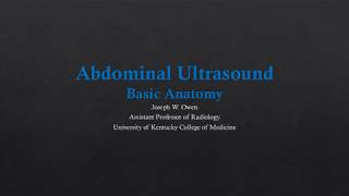 Abdominal US  Basic Anatomy [upl. by Reniti132]