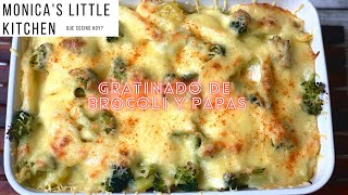 Brocoli y Papas gratinadas  Receta facil y rapida [upl. by Kristopher]