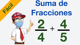 SUMA DE FRACCIONES CON DIFERENTE DENOMINADOR Facilísimo 😉 [upl. by Krefetz]