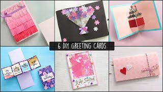 6 Easy Greetings Cards Ideas  Handmade Greeting Cards [upl. by Leinaj517]