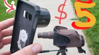 DIY phone to spotting scope adapter EASY [upl. by Rube]