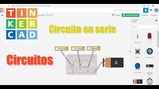 Simulador electricidad onlilne  Tinkercad  Crear circuitos en serie [upl. by Renrew384]