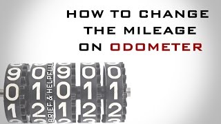 how to change the mileage on odometer [upl. by Ahseym]