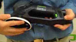 Festool Rotex RO125 Sanding Pad Detachment Demonstration [upl. by Derriey]