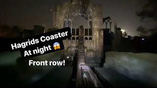 NIGHT TIME Hagrids Magical Creatures Motorbike Adventure Front Row POV [upl. by Amein]