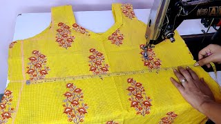 सूट kurti की सिलाई कैसे करते हैं Simple suit cutting and stitching kurti stitching [upl. by Noirad]