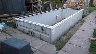 Part 1 of 3 DIY build your own Shipping Container Pool under 5000€ [upl. by Ahseenal]