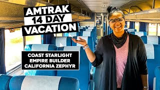 Amtrak Vacation 14 Days Around The USA  Coast Starlight  Empire Builder  California Zephyr [upl. by Sarat]