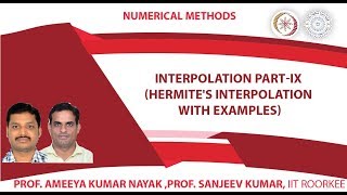 Interpolation partIX Hermites interpolation with examples [upl. by Roldan]