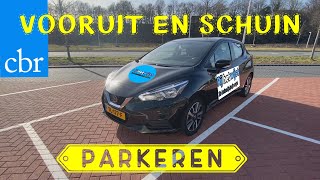 Vooruit inparkeren  Schuin parkeren  CBR Praktijkexamen bijzondere verrichtingen [upl. by Niwdog585]