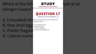 Question 17  ServSafe 7th Edition Textbook Manager’s Practice Test [upl. by Nnyrat]