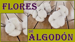 DIY COMO HACER FLORES DE ALGODÓN  FLORES ARTIFICIALES  MANUALIDADES FÁCILES [upl. by Rosalinde73]