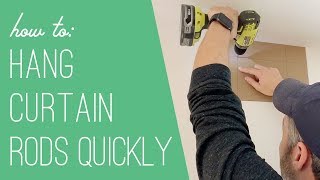 A Trick For Hanging Curtain Rods Faster [upl. by Kendricks602]