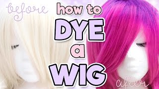 HOW TO DYE A SYNTHETIC WIG  Alexas Wig Series 7 [upl. by Dam]