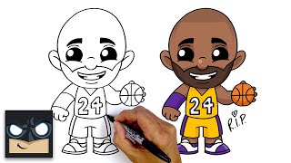 How To Draw Kobe Bryant  LA Lakers [upl. by Nailimixam]