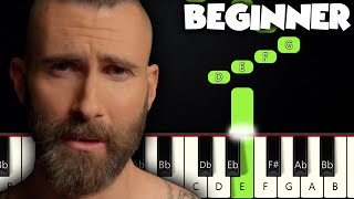 Memories  Maroon 5  BEGINNER PIANO TUTORIAL  SHEET MUSIC by Betacustic [upl. by Neva]