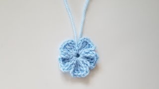 How to Crochet a FLOWER  Absolute Beginners Tutorial [upl. by Eiramlirpa]