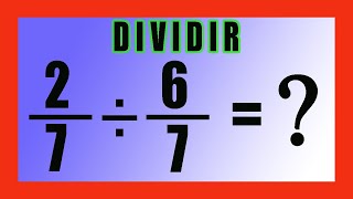 ✅👉 Division de fracciones con igual denominador [upl. by Anibas]