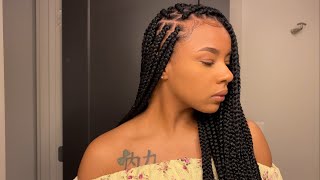 How To EASY DIY Box Braids BEGINNER FRIENDLY  Medium Sized [upl. by Foley]