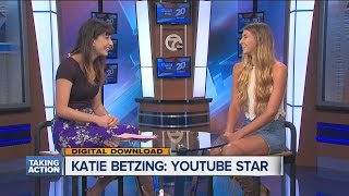 Michigans Katie Betzing talks about YouTube stardom [upl. by Nelyak]