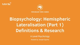 Revision Webinar Biopsychology – Hemispheric Lateralisation Part 1 Definitions amp Research [upl. by Asined]